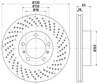 HELLA PAGID 8dd355125031 -  Тормозной диск